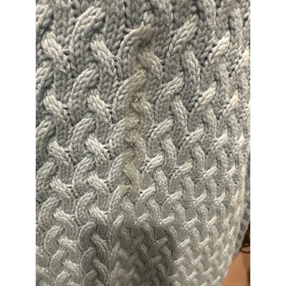 Women’s Liz Claiborne Textured Blue Sweater. Size 2XL. NWT! - Picture 2 of 4